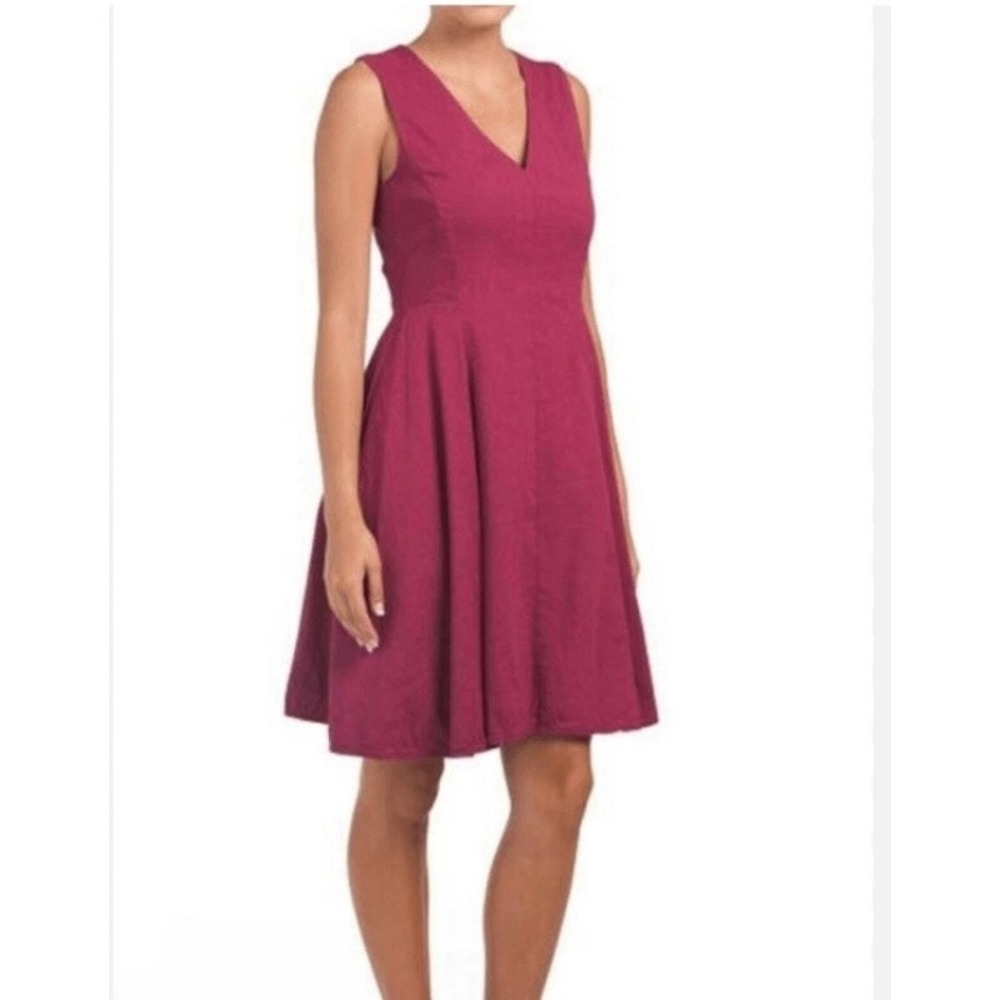 Burgundy Vince V-neck dress large